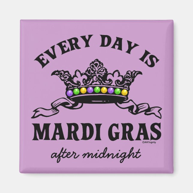 Customisable Mardi Gras Magnet (Front)