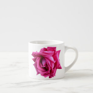 Customisable Margaret name hot pink rose floral Espresso Cup