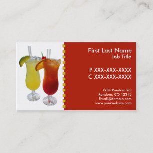 Customisable margarita bartender business cards