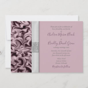 Customisable Mauve Eggplant Purple Wedding Invitation