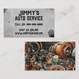 Customisable Mechanic Shop  Business Card