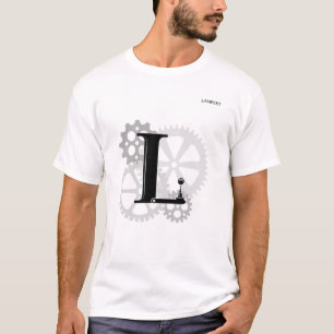 Customisable Mechanical monogram. Initial "L" T-Shirt