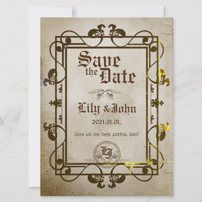 Customisable Mediaeval Fantasy Invitation (Front)