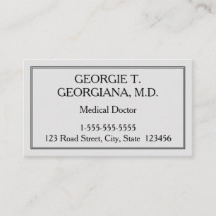 Customisable Medical Doctor Business Card
