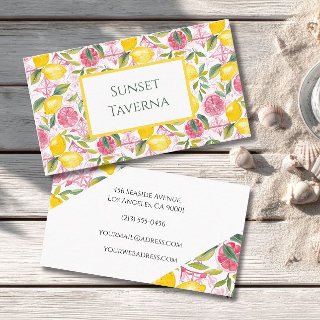 Customisable Mediterranean Business Card (Creator Uploaded)
