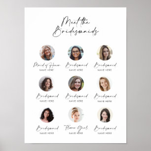 Customisable Meet the Bridesmaids Introduction Poster