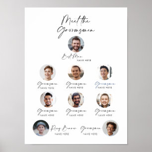 Customisable Meet the Groomsmen Introduction Poster