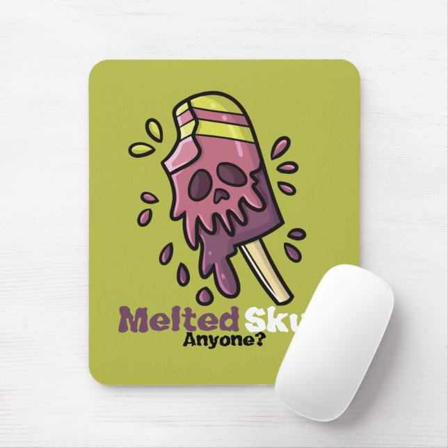 Customisable Melted Skull Mouse Mat (With Mouse)