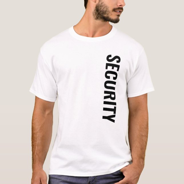 Customisable Mens Security Staff Member Work T-Shirt (Front)