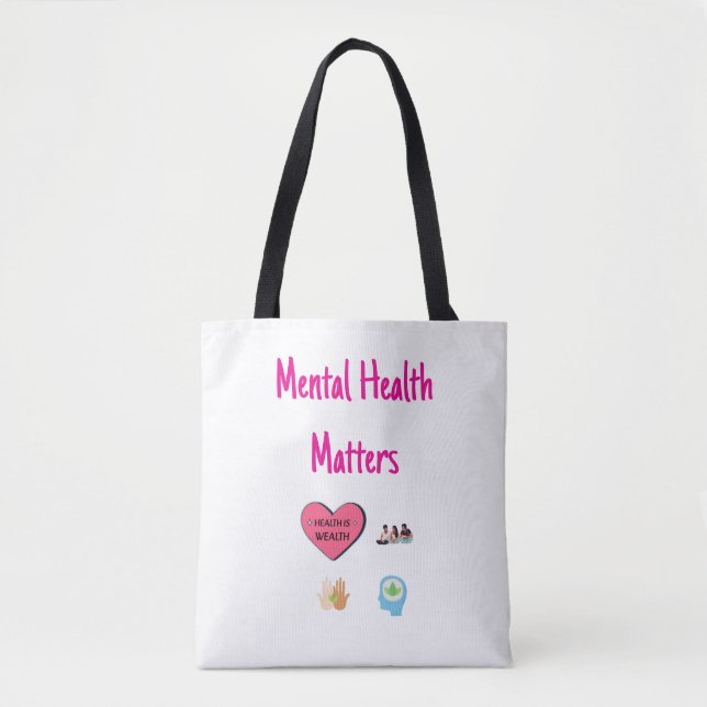 Customisable Mental Health Matters Tote Bag (Front)