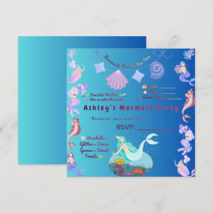 Customisable Mermaid Birthday Invite – Perfect for