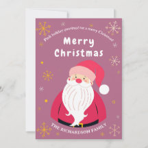 Customisable Merry Christmas Santa Card