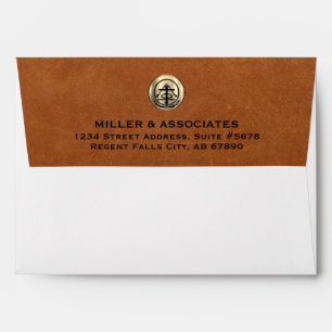 Customisable Metallic Gold Logo Return Address Envelope