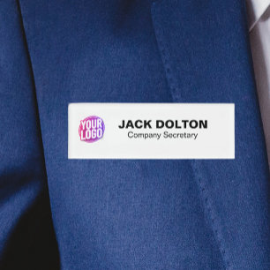 Customisable Metallic Name Tag for Company Staff