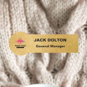 Customisable Metallic Name Tag for Staff Members