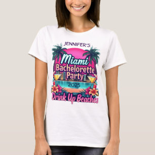 Customisable Miami Bachelorette Party T-Shirt 