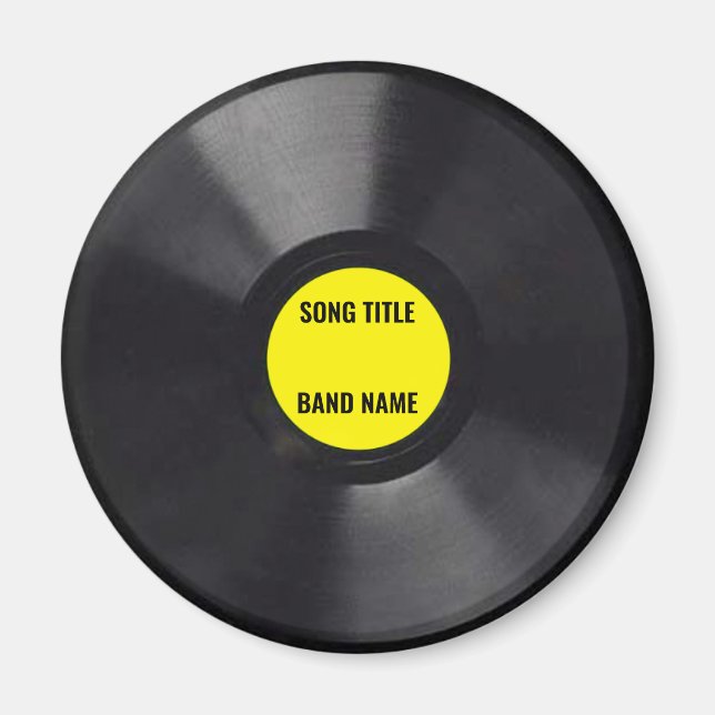 Customisable Mini Vinyl LP Record Magnet (Front)