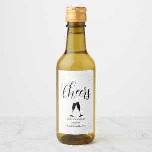 ✨ Customisable Mini Wedding Wine Bottle Labels