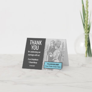 Customisable & Minimal Wedding "THANK YOU" Card