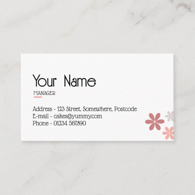 Customisable Minimalist Business Card Template (Front)