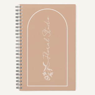 Customisable Minimalist Floral Studio Notebook