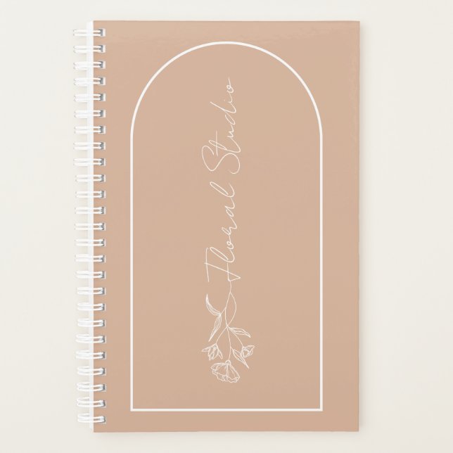 Customisable Minimalist Floral Studio Planner  (Front)