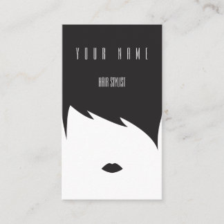 Customisable minimalist hair stylist business card