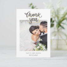 Customisable Minimalist Script Heart Wedding Photo