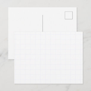 Customisable Minimalist White Grid Texture Holiday Postcard