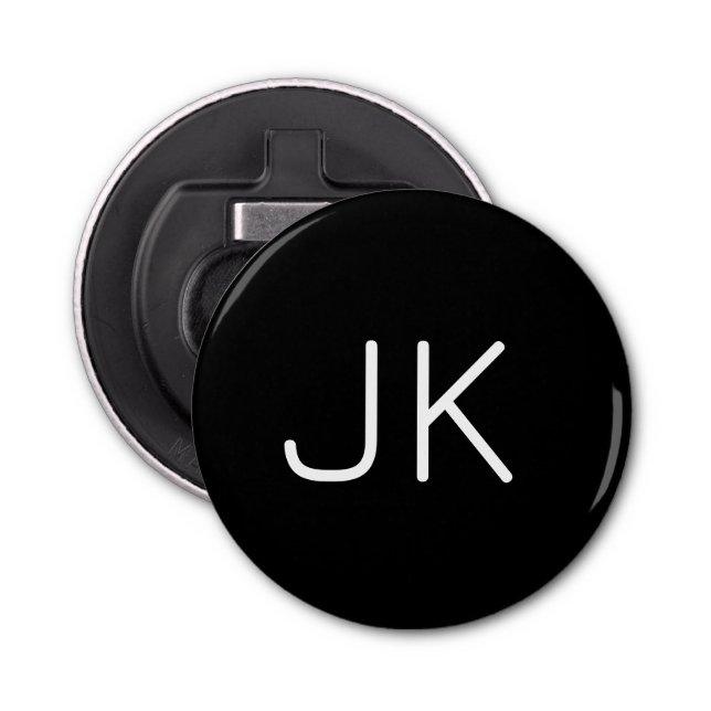 Customisable minimalistic initials name bottle opener (Front)