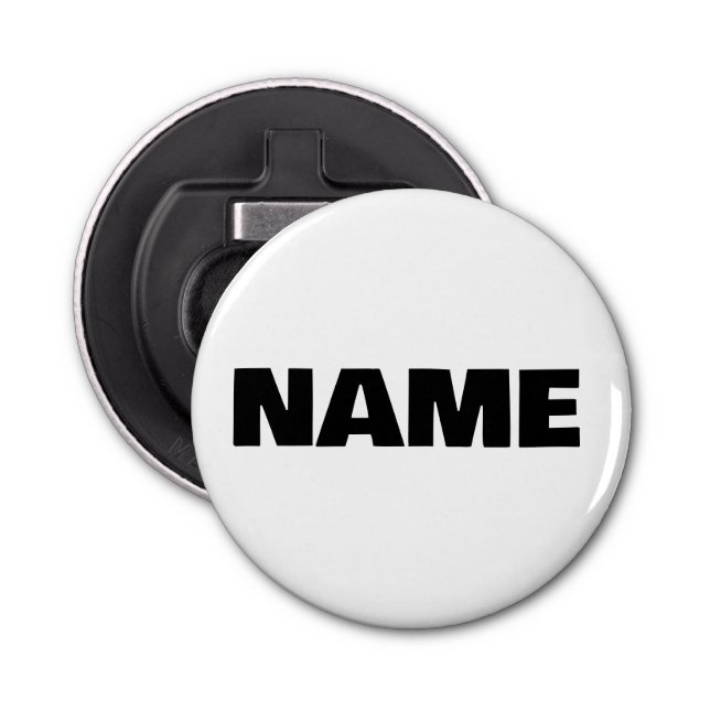 Customisable minimalistic initials name bottle opener (Front)