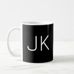 Customisable minimalistic initials name coffee mug