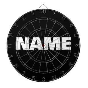 Customisable minimalistic initials name dartboard