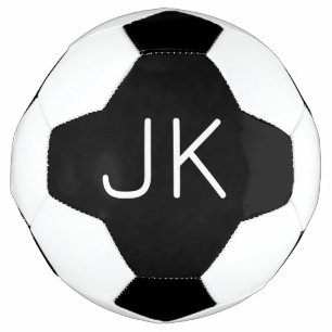 Customisable minimalistic initials name football
