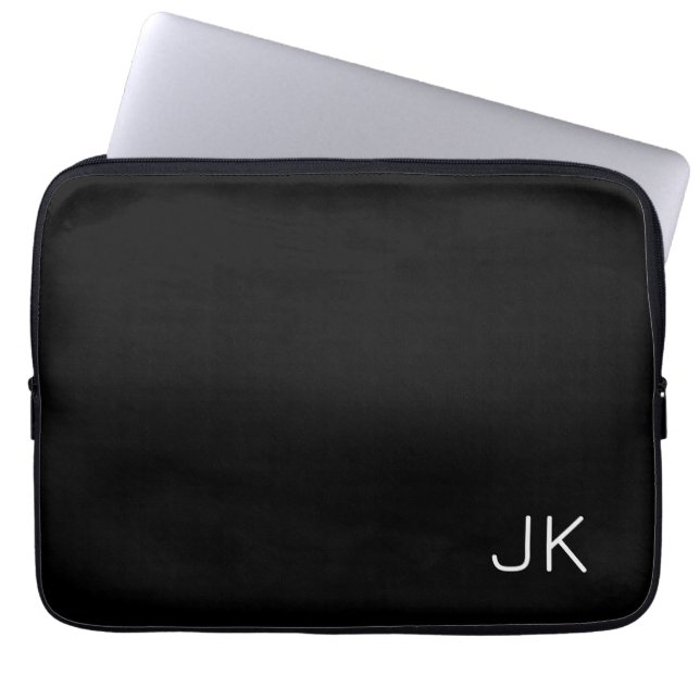 Customisable minimalistic initials name laptop sleeve (Front)
