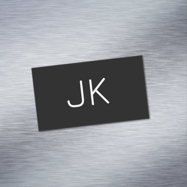 Customisable minimalistic initials name 	Magnetic business card (In Situ)