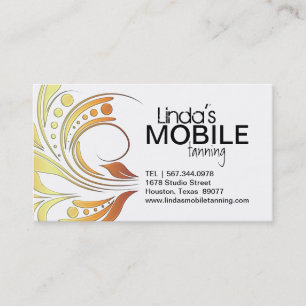 Customisable Mobile Tanning Business Cards