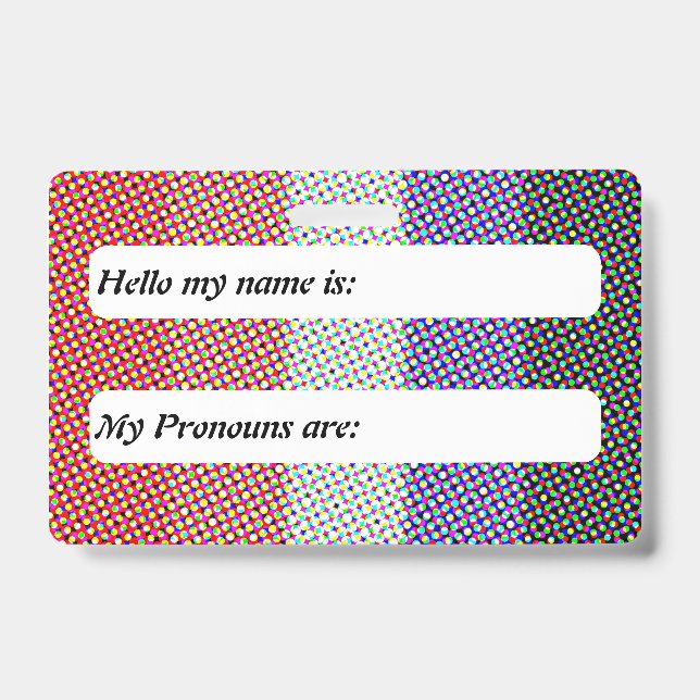 Customisable Mod Trippy Cupioromantic Pride Flag ID Badge (Front)