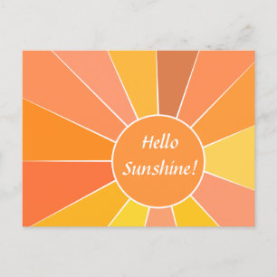Customisable Modern Abstract Sun Design   Postcard