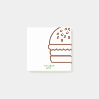 Customisable Modern Burger Post-it® Notes