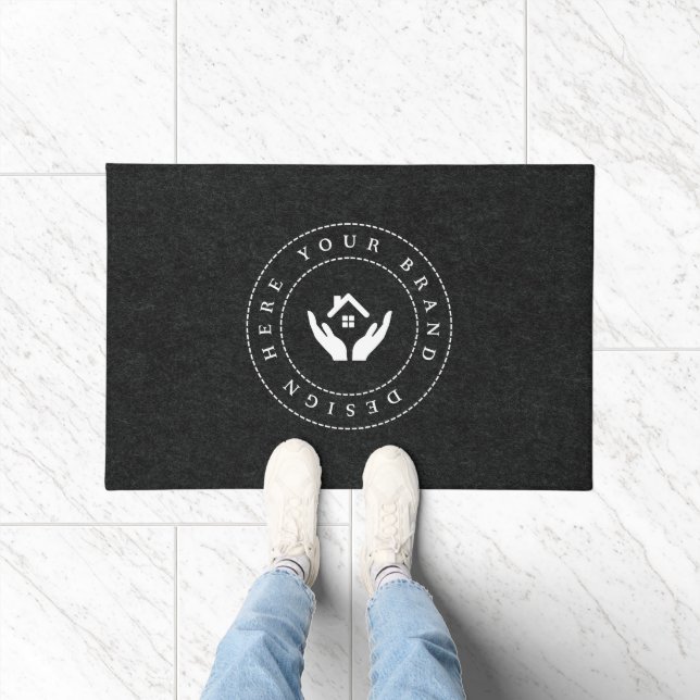 Customisable Modern Business Logo  Doormat (Indoor)