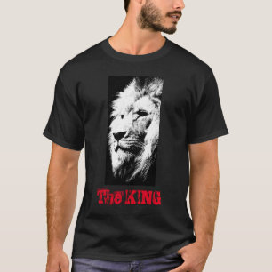 Customisable Modern Elegant Black Pop Art Lion T-Shirt