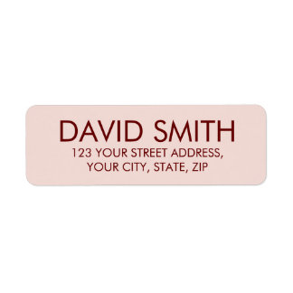 Customisable modern minimalist return address