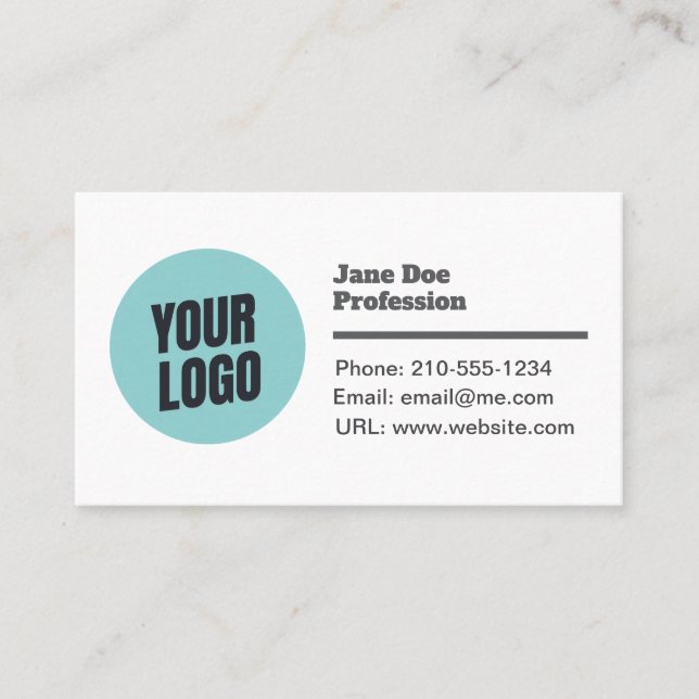 Customisable Modern Minimalistic Business Card (Front)