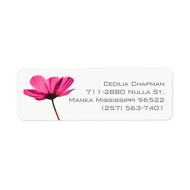 Customisable Modern Pink Flower Photo Nice Elegant (Front)