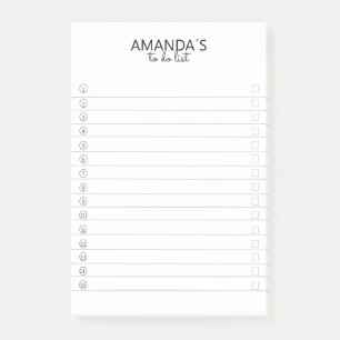 Customisable Modern Simpel White Post-it Notes
