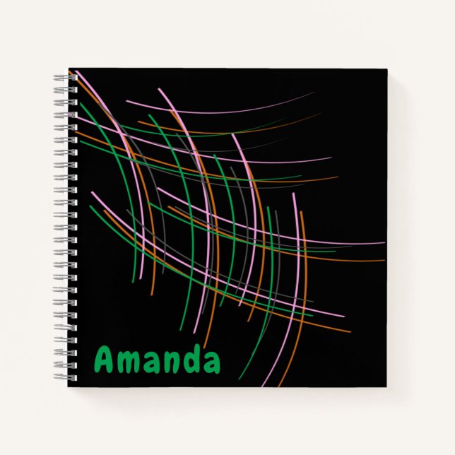 Customisable Modern Spiral Notebook (8.5 x 8.5 in) (Front)