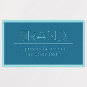 Customisable Modern Text Ocean & Robin Egg Blue