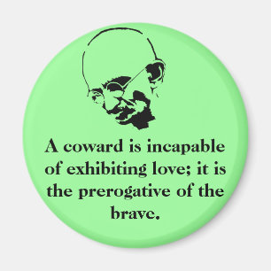 Customisable Mohandas Gandhi Quote Magnet