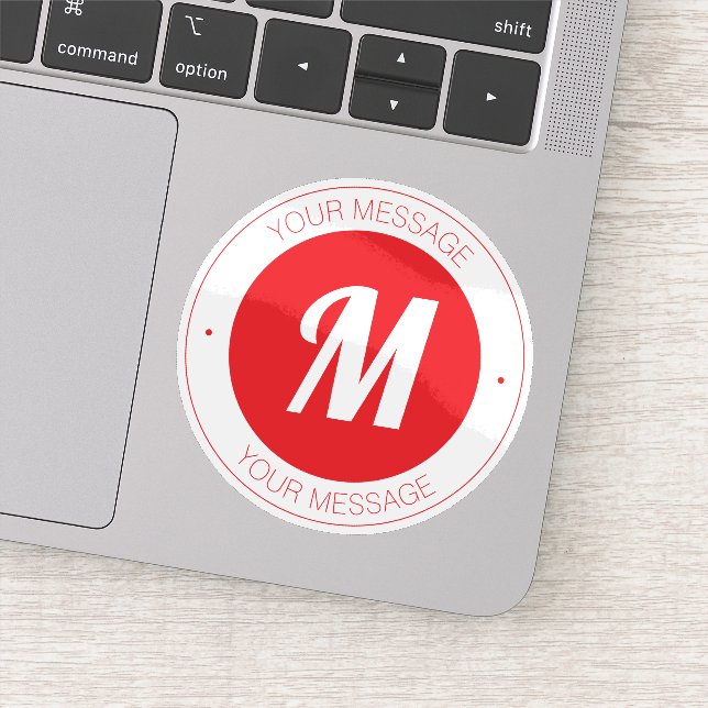 Customisable Monogram & Circular Text Template (Detail)